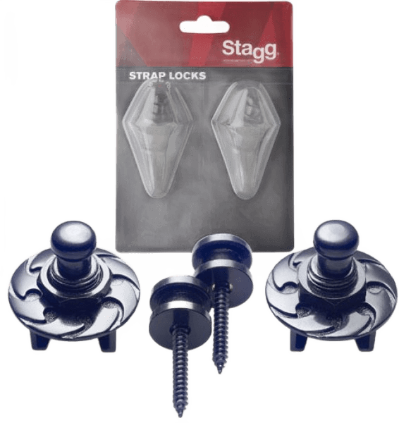 Stagg SSL1 BK Strap Locks - Black (2pc)