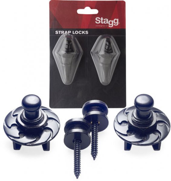 Stagg SSL1 BK Strap Locks - Black (2pc)