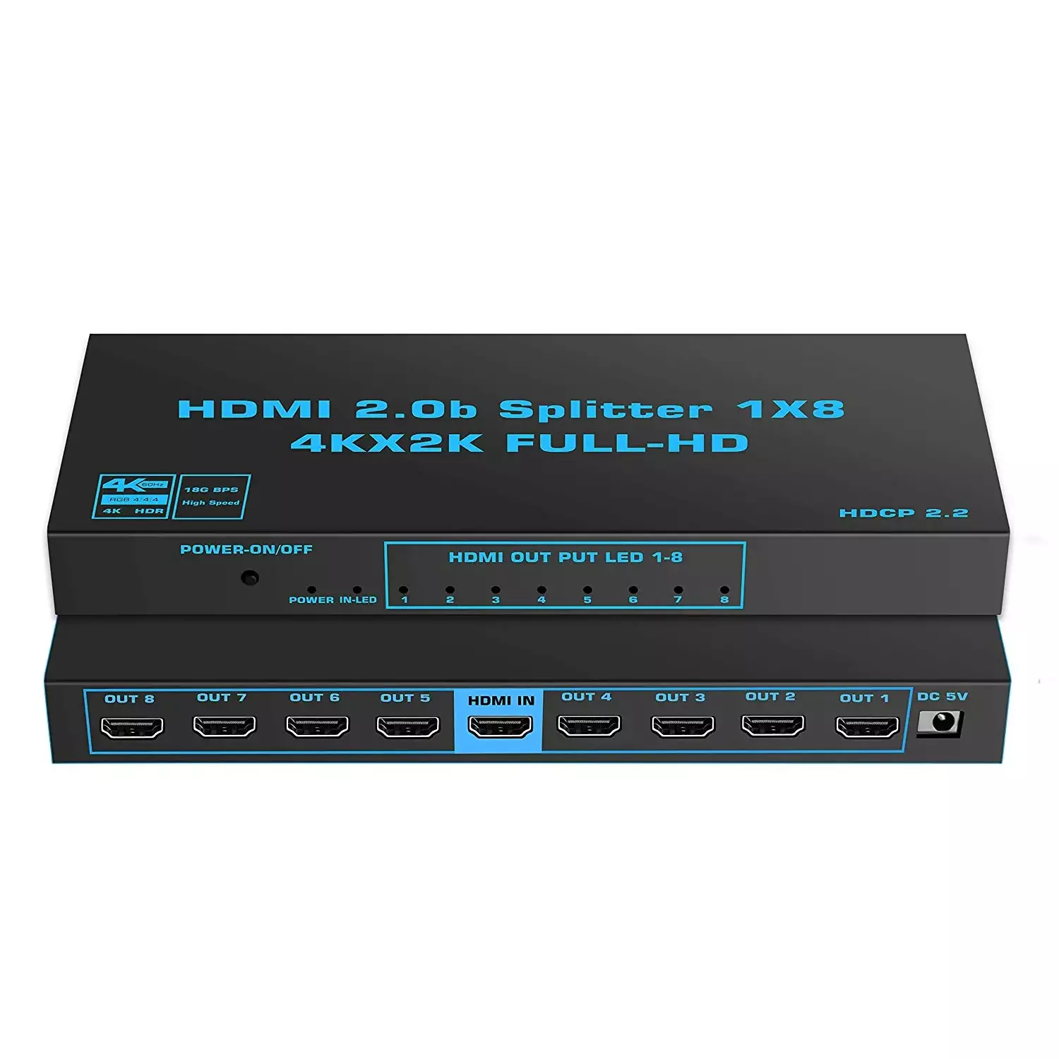 TVA HDMI Splitter 1IN 8 OUT 4K