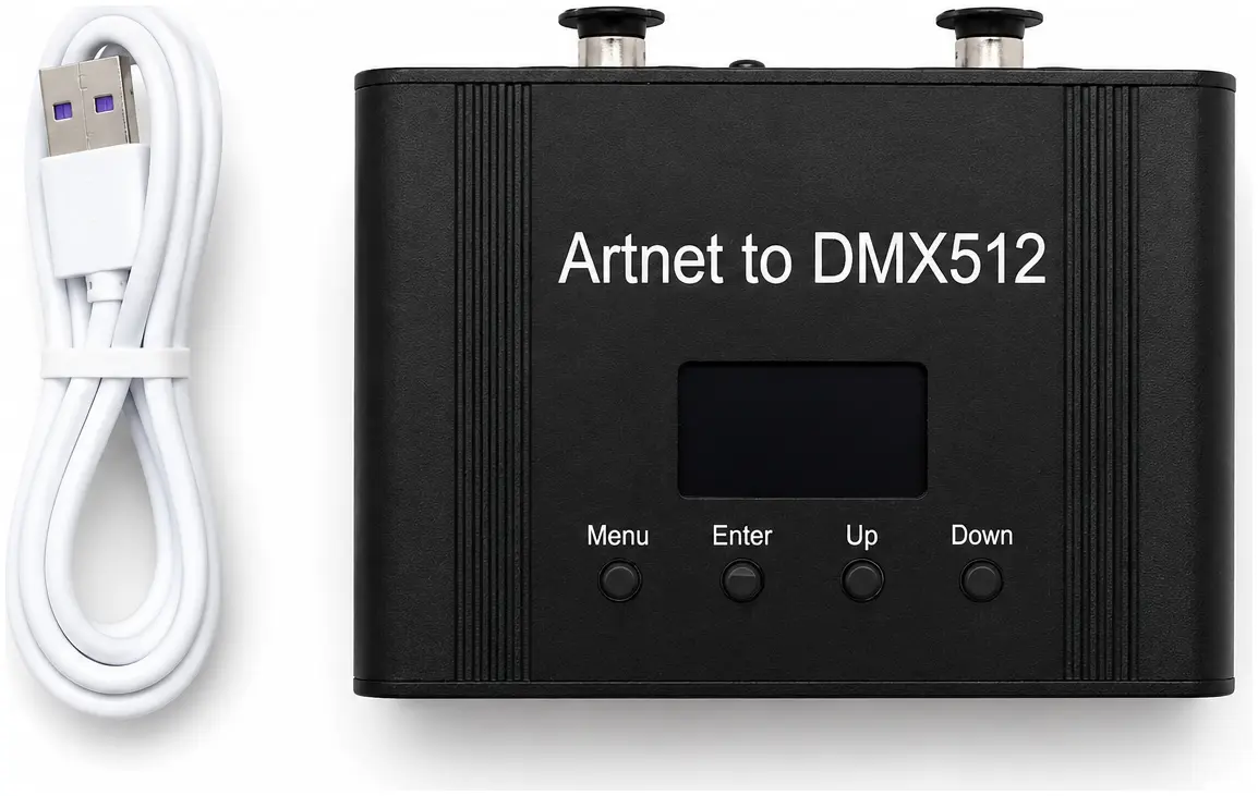 ArtNet DMX 512 Ethernet Lighting Controller Interface,2 Universe