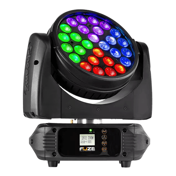 BEAMZ FUZE2812 LED MOVING HEAD WASH WITH ZOOM 28x 12W RGBAWUV