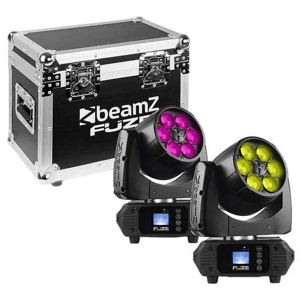 BEAMZ FUZE610Z LED MOVING HEAD WASH WITH ZOOM 6x 10W RGBW [2 IN A FLIGHTCASE]