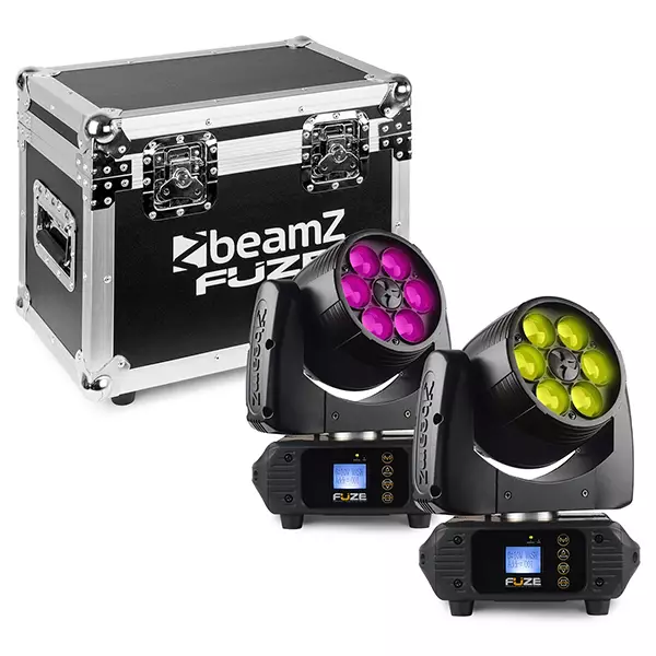 BEAMZ FUZE610Z LED MOVING HEAD WASH WITH ZOOM 6x 10W RGBW [2 IN A FLIGHTCASE]