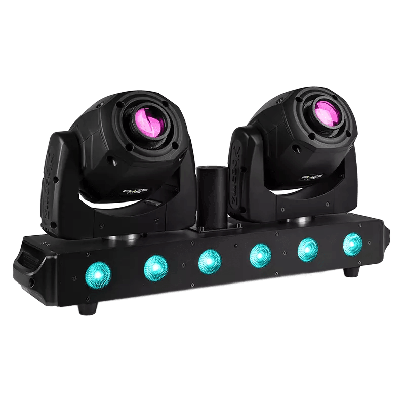 FUZE TWIN LED MOVING HEAD SPOT BAR 1x 75W 6x 15W RGBW