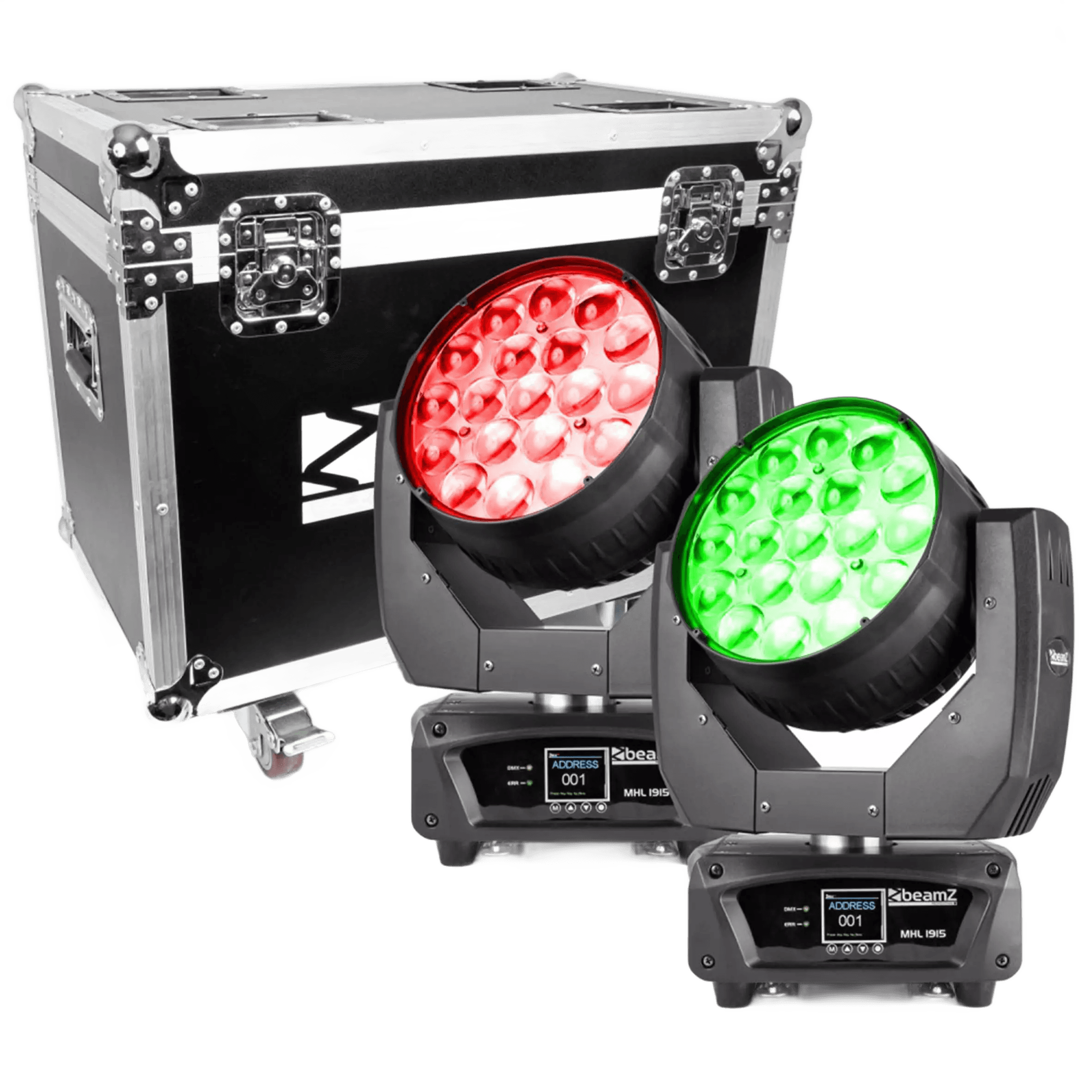 BeamZPro MHL1915 LED Moving HEAD WASH 380W [2 IN A Flightcase]
