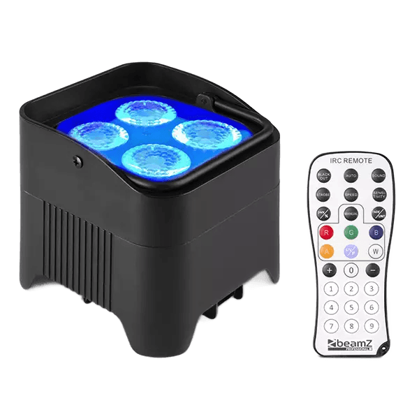 BeamZ BBP94W LED Battery Uplight PAR IP20 4X 12W Rgbawuv