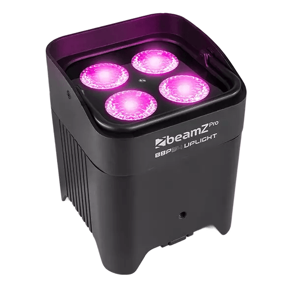 BEAMZPRO BBP54 LED BATTERY UPLIGHT PAR IP54 4x 12W RGBAWUV