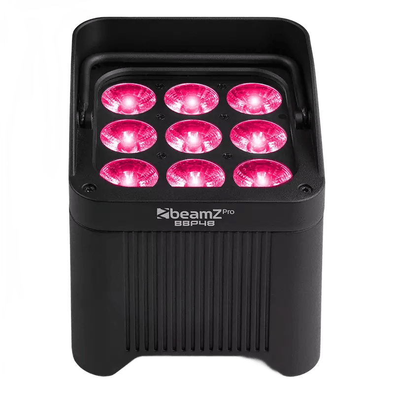 BeamZPro BBP48 LED Battery Uplight PAR IP65 9X 12W Rgbawuv