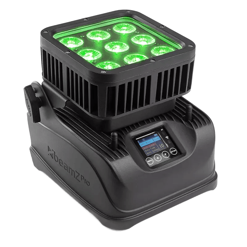BeamZPro STARCOLOR72B LED Battery Flood Light IP65 9X 8W Rgbaw