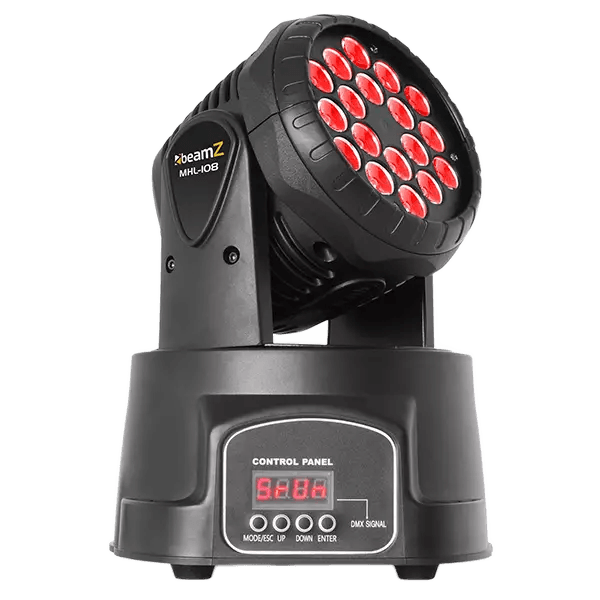 BEAMZ MHL108MK4 LED MOVING HEAD 18x 3W RGB