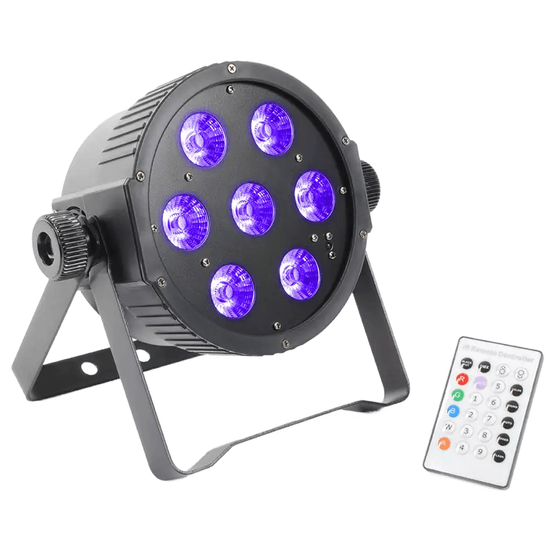 BEAMZ FLATPAR LED PAR 7x 18W RGBWAUV