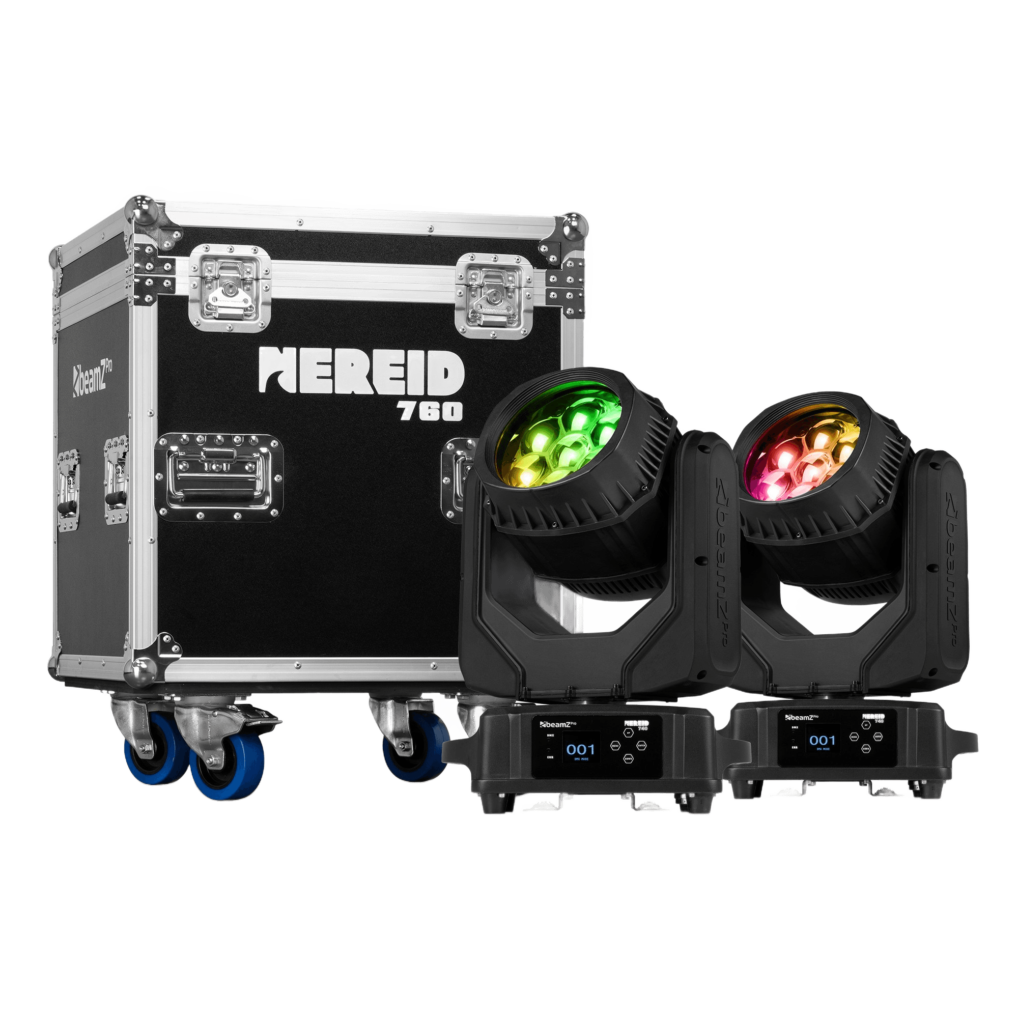 BEAMZPRO NEREID740 LED MOVING HEAD WASH IP65 7x 40W [2 IN A FLIGHTCASE]