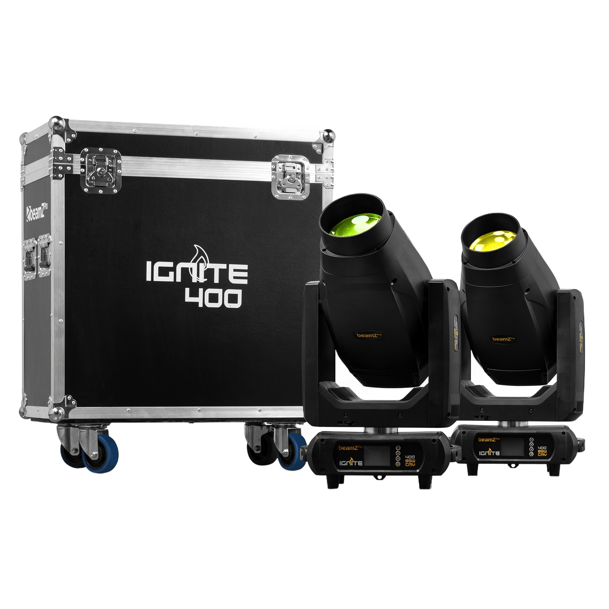 BeamZPro IGNITE400 LED Moving HEAD BEAM-SPOT-WASH 1X 400W [2 IN A Flightcase]