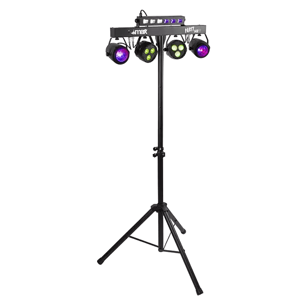 BEAMZ PARTYBAR10 SET 2x JELLY MOON, 2x PAR AND UV/STROBE RGBWUV