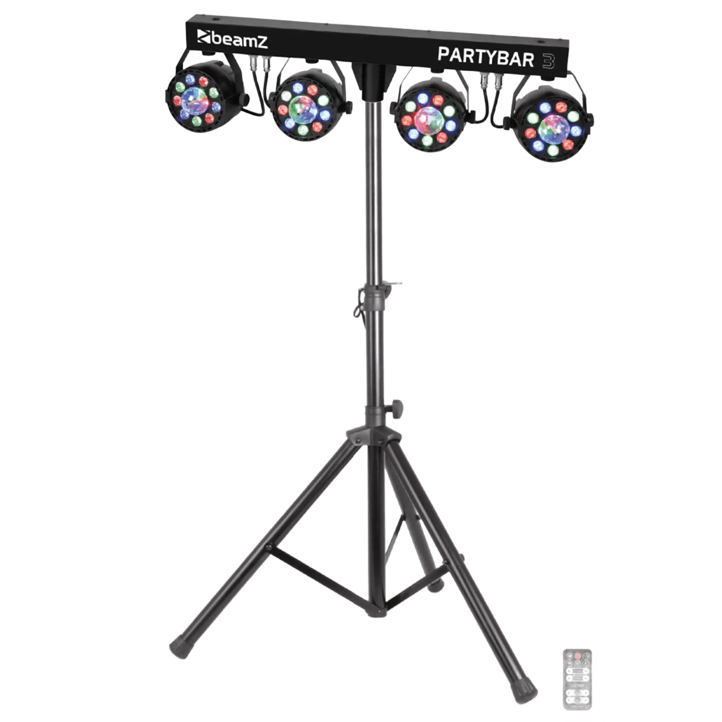 BEAMZ PARTYBAR3 4x LED PAR WITH MAGIC BALL 48x 1W RGB