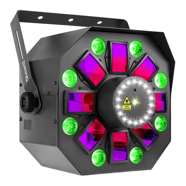 BEAMZ MULTIBOX LED EFFECT WITH LASER AND STROBE 18x 0.2W LED 9x 8W RGBAWUVP