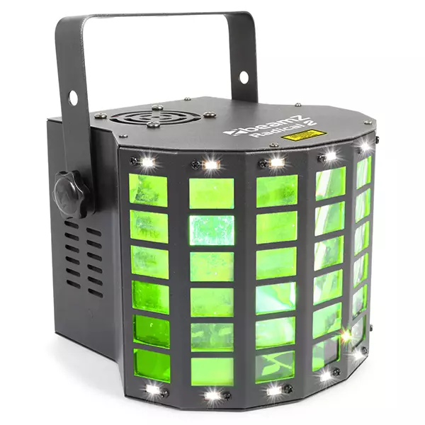 BEAMZ RADICAL II LED DERBY WITH LASER RG AND STROBE 16x 0.5W LED 4x 3W RGBW