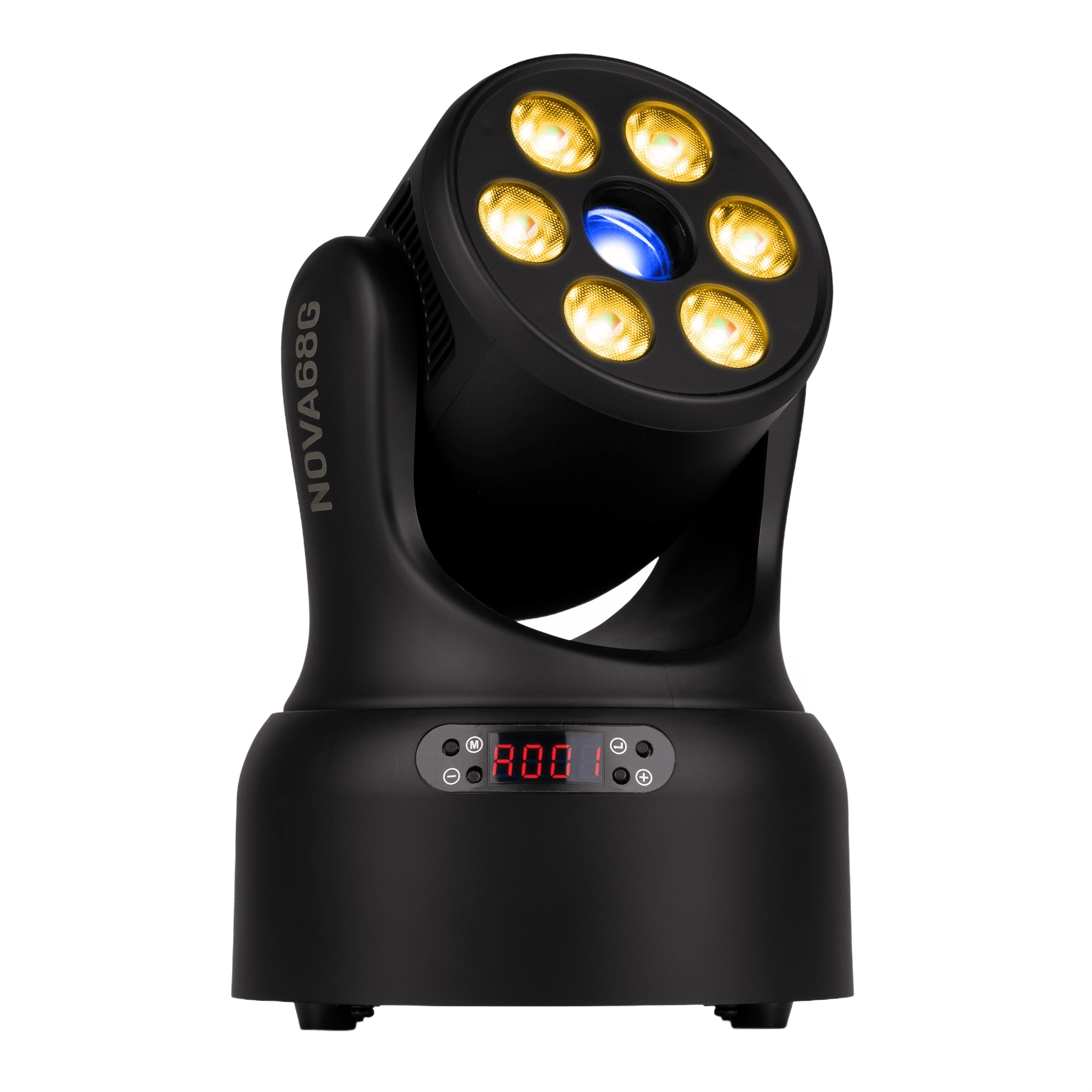 BEAMZ NOVA68G-BK LED MOVING HEAD WASH 6x 8W RGBW GOBO BLACK