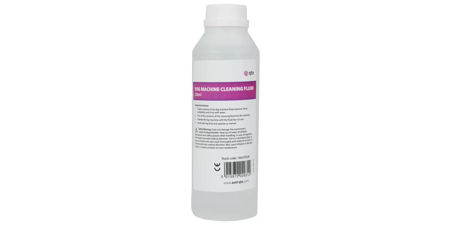 QTX FOG Machine Cleaning Fluid 250ML
