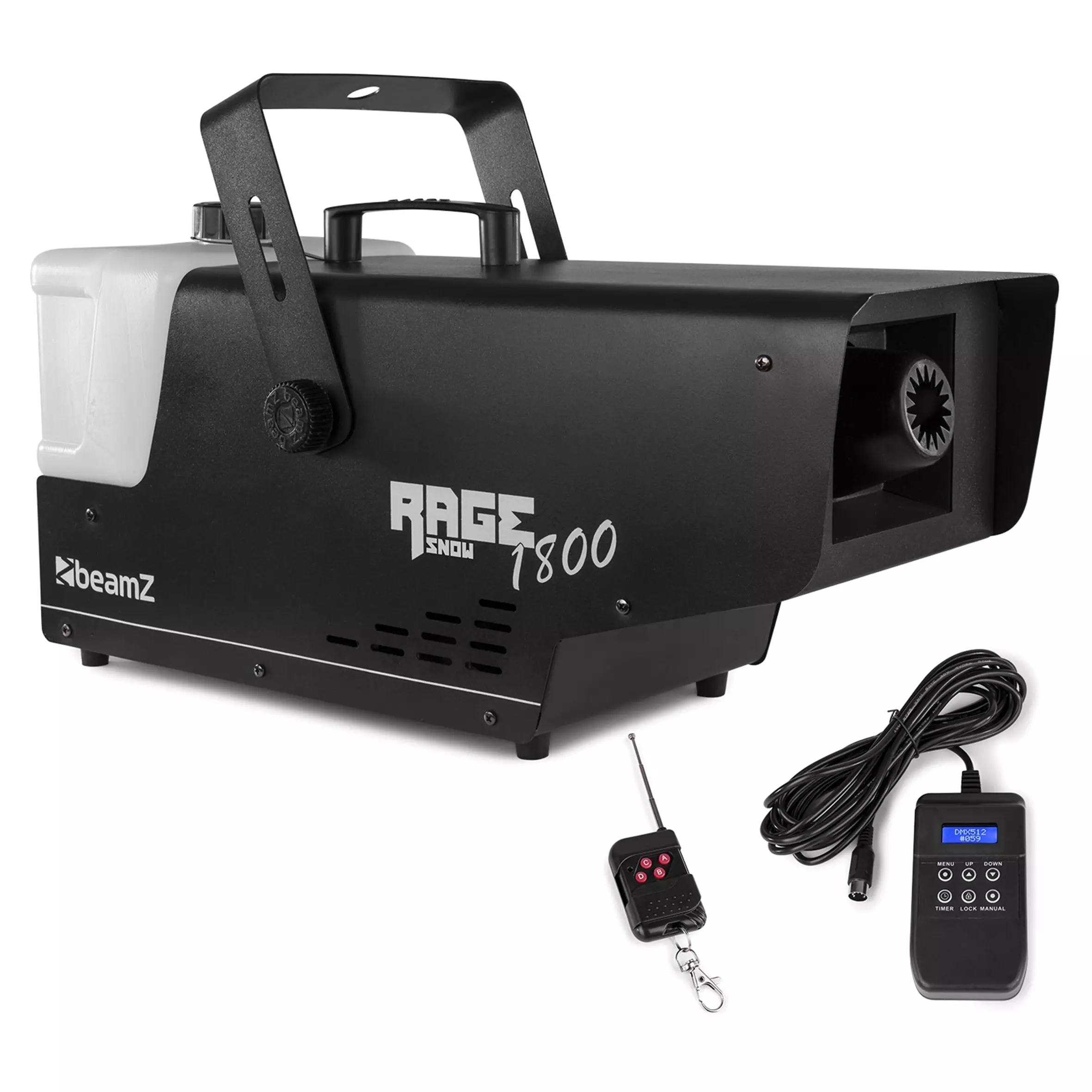 BeamZ RAGE1800 SNOW Machine 1800W Wireless Remote