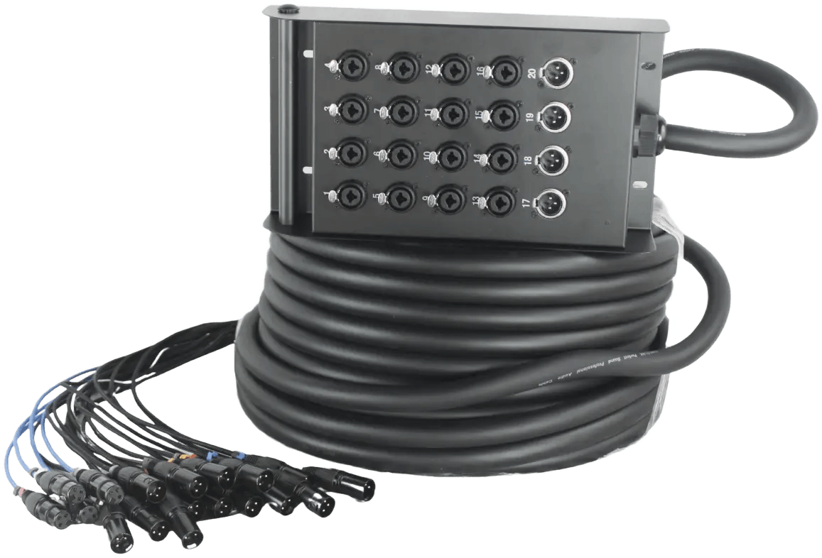 Pure Link PLK16+4 Stage Snake Cable - 30 Meter (16 In / 4 Return, Combo Plugs)