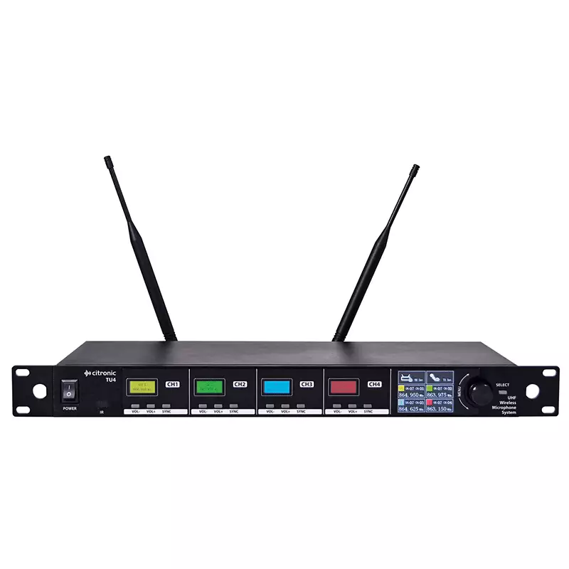 Citronic TU4-L QUAD Lapel Microphone UHF 863-865MHZ