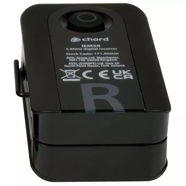 Chord RX-IEM58 IN-EAR Monitoring System Receiver FOR IEM58 5.8GHZ