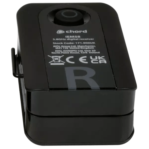 Chord RX-IEM58 IN-EAR Monitoring System Receiver FOR IEM58 5.8GHZ