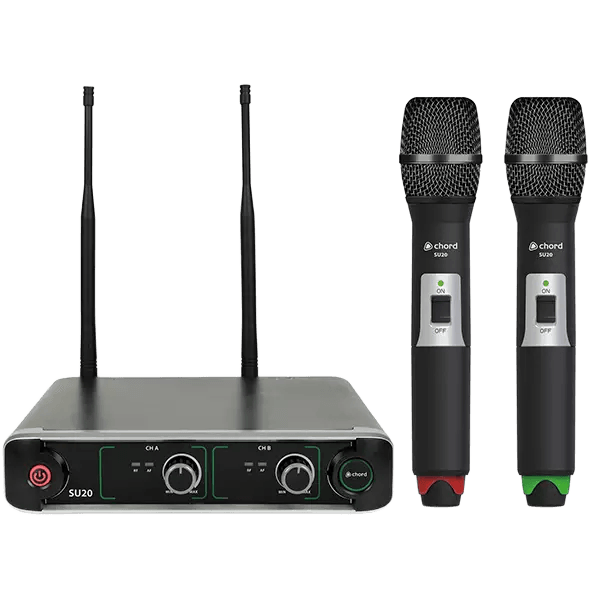 Chord SU20-H-RG DUAL Handheld Microphone UHF 863.42+864.3mhz