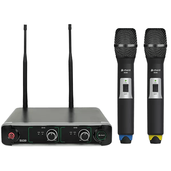 Chord SU20-H-BY DUAL Handheld Microphone UHF 864.8+863.1mhz