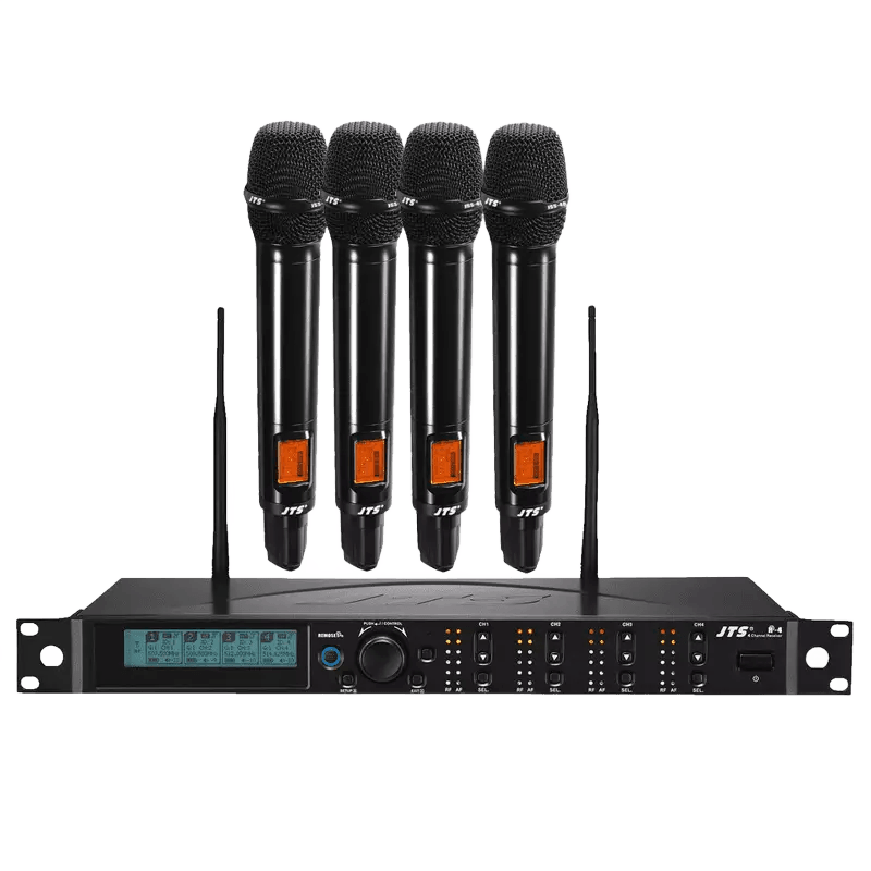 JTS R-4/JSS-4B X4 QUAD Handheld Microphone Diversity UHF 614-650 MHZ