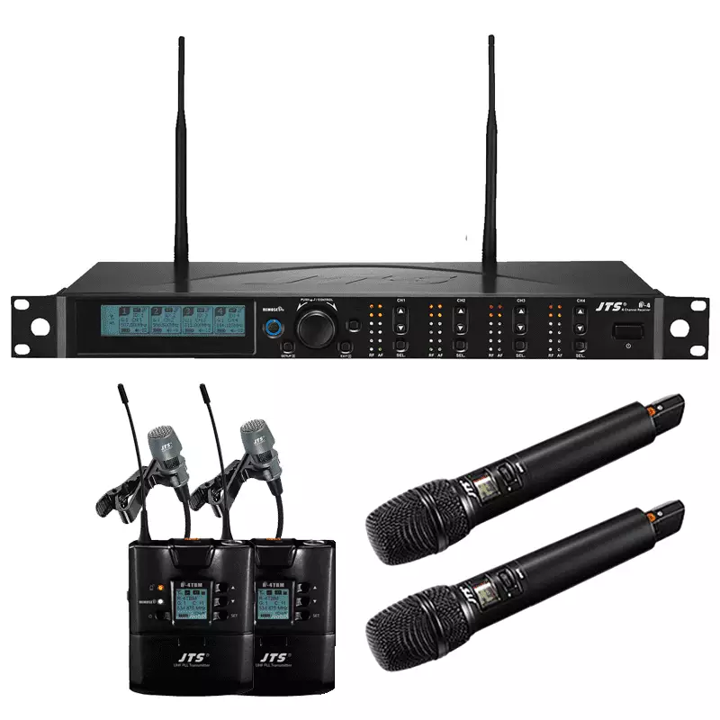 JTS R-4/R-4tb+cm-501 X2 JSS-4B X2 DUAL Handheld DUAL Lapel Microphone Diversity UHF 614-650 MHZ