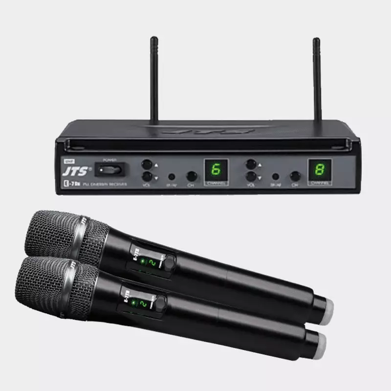 JTS E-7DU/E-7TH X2 DUAL Handheld Microphone Diversity UHF 614-650MHZ