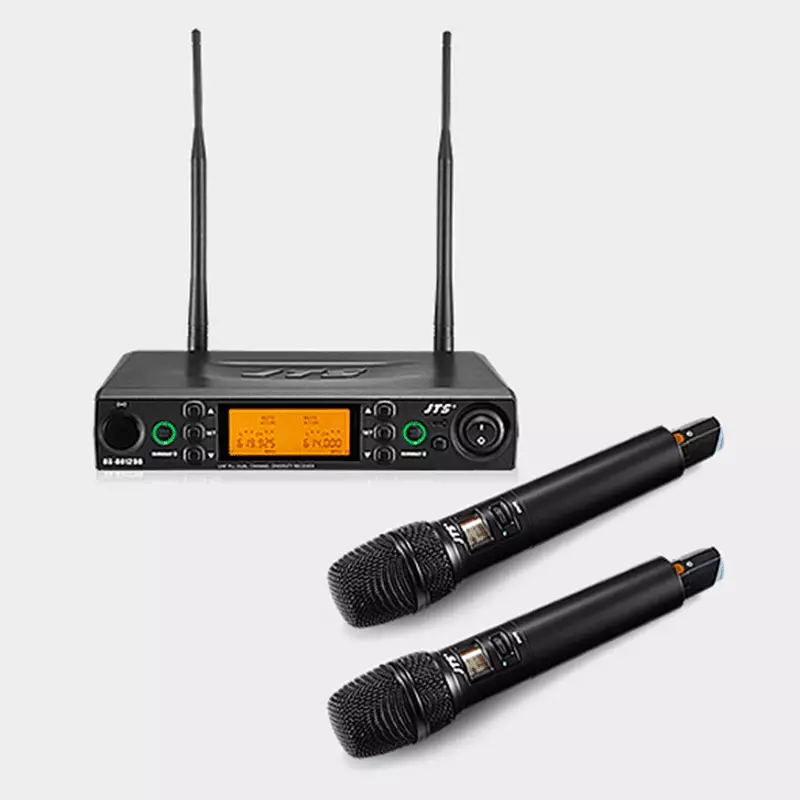 JTS RU-8012DB/RU-850LTH DUAL Handheld Micorphone Diversity UHF 614-650MHZ