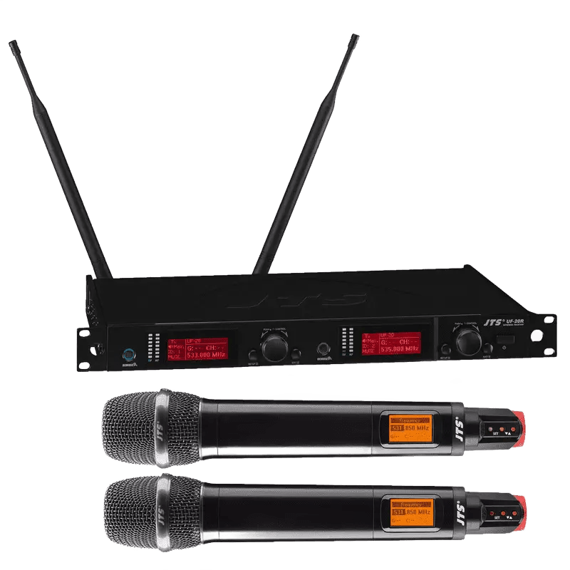 JTS UF-20R/JSS-20 DUAL Handheld Microphone TRUE Diversity UHF 624-694MHZ