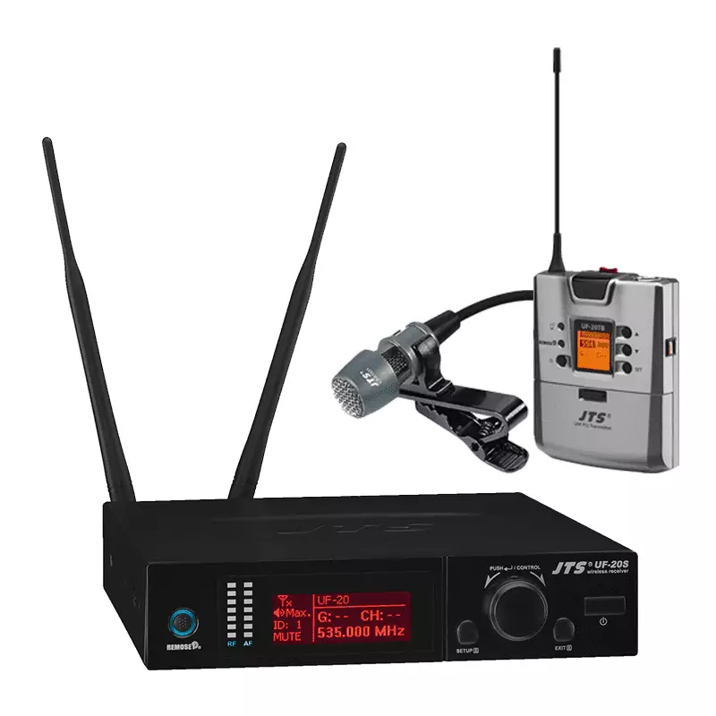 JTS UF-20S/UF-20tb+cm-501 Lapel Microphone TRUE Diversity UHF 624-694MHZ