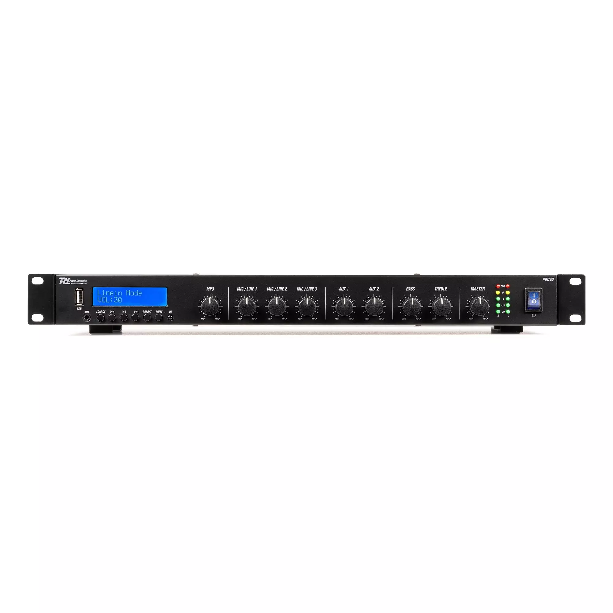 PDM PDC90 Mixer Amplifier 1U 2X 60W Usb/bt/dab+