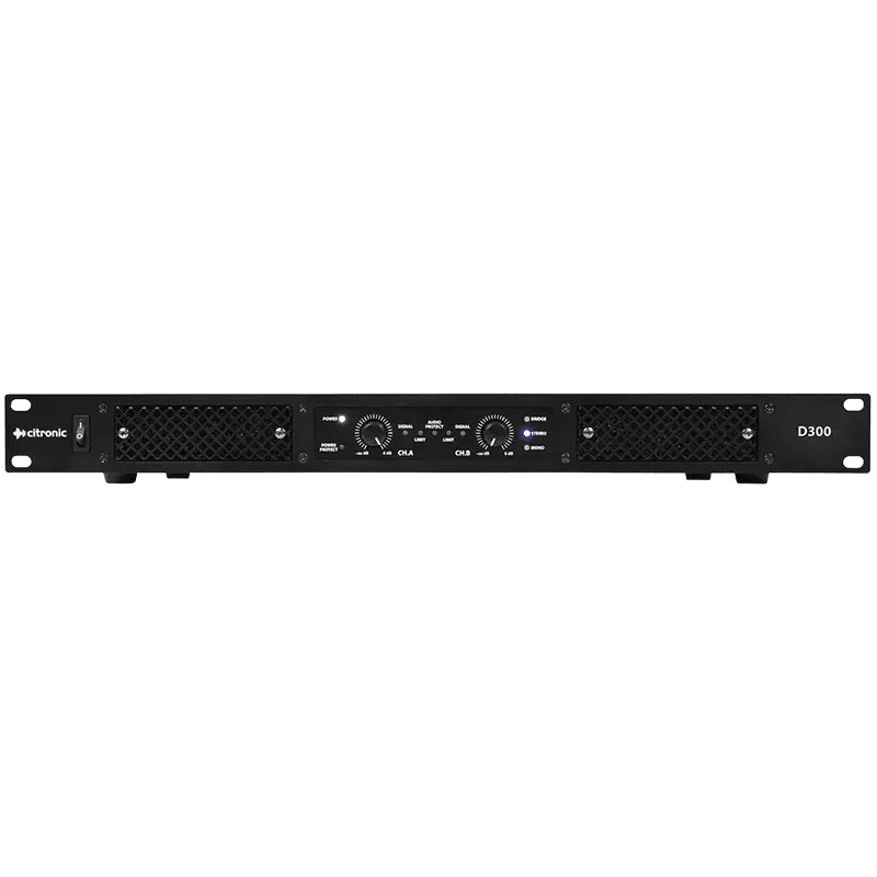 Citronic D300 1U Power Amplifier 2X 150W