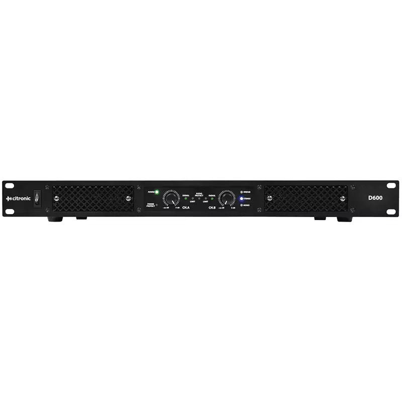 Citronic D600 1U Power Amplifier 2X 300W