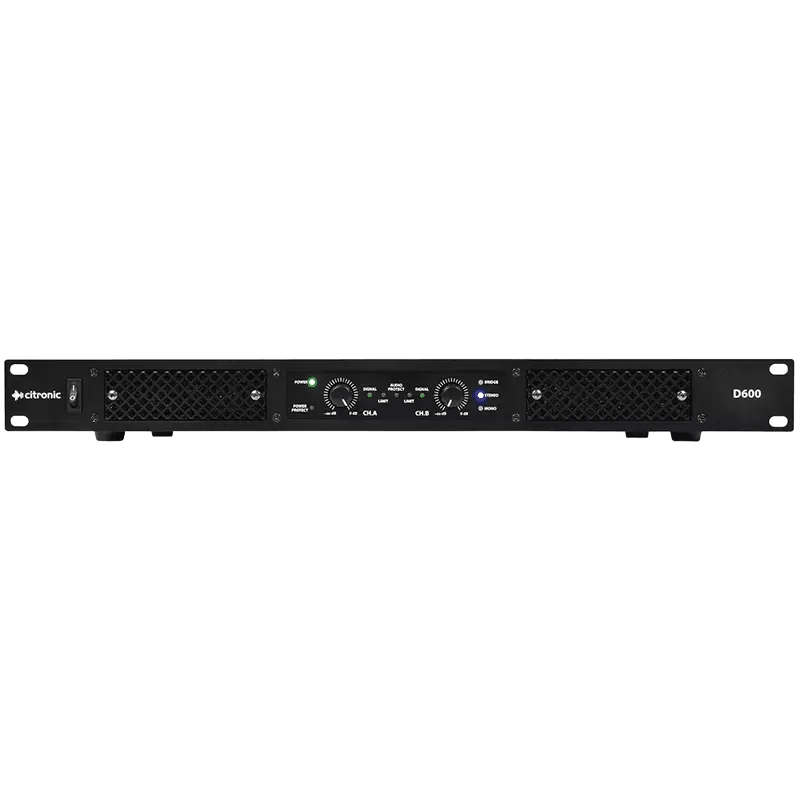 Citronic D600 1U Power Amplifier 2X 300W