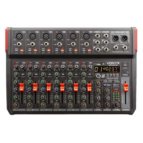 Vonyx VM-KG10 Music Mixer Bt/mp3/usb/dsp/rec 10CH