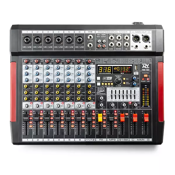 PDM PDM-T804 Music Mixer Bt/mp3/usb/dsp/rec 8CH