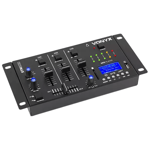 Vonyx STM3030 Music Mixer Bt/mp3/usb/rec 6CH