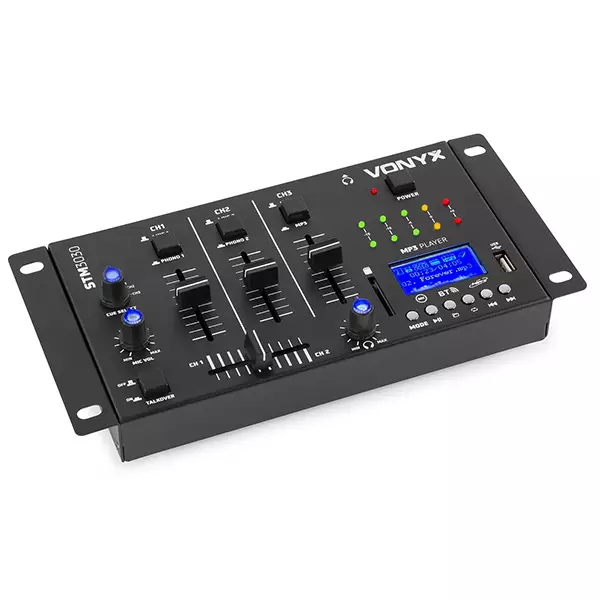 Vonyx STM3030 Music Mixer Bt/mp3/usb/rec 6CH