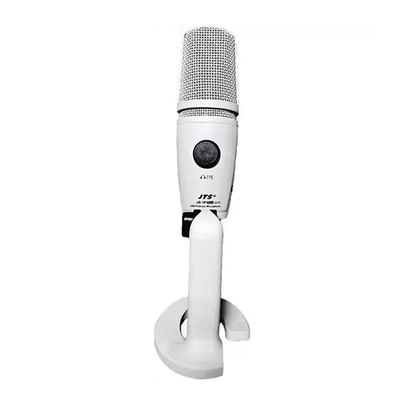 JTS JS-1PPLUS USB DUAL Capsule Condenser Studio Microphone WITH Switch White