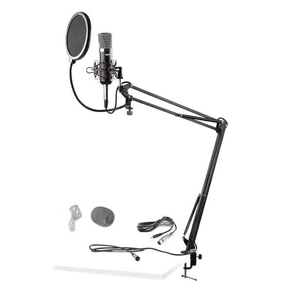 Vonyx – CMS400 STUDIO SET CONDENSER MICROPHONE WITH STAND AND POP FILTER