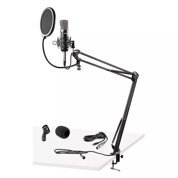 Vonyx – CMS400 STUDIO SET CONDENSER MICROPHONE WITH STAND AND POP FILTER