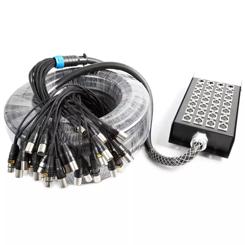 PDC CX168 Stage Snake 24X XLR MALE  4X XLR Female 50M