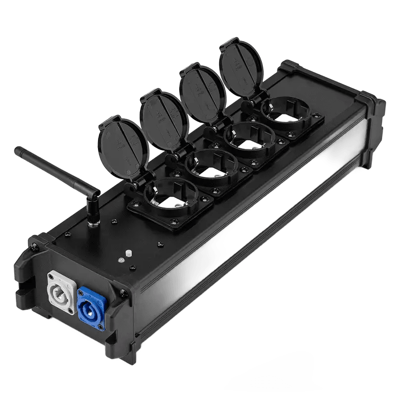 PDC ADAPTOR PSB35 POWERCON IN TO 4x SHUKO OUT WITH WIRELESS DMX