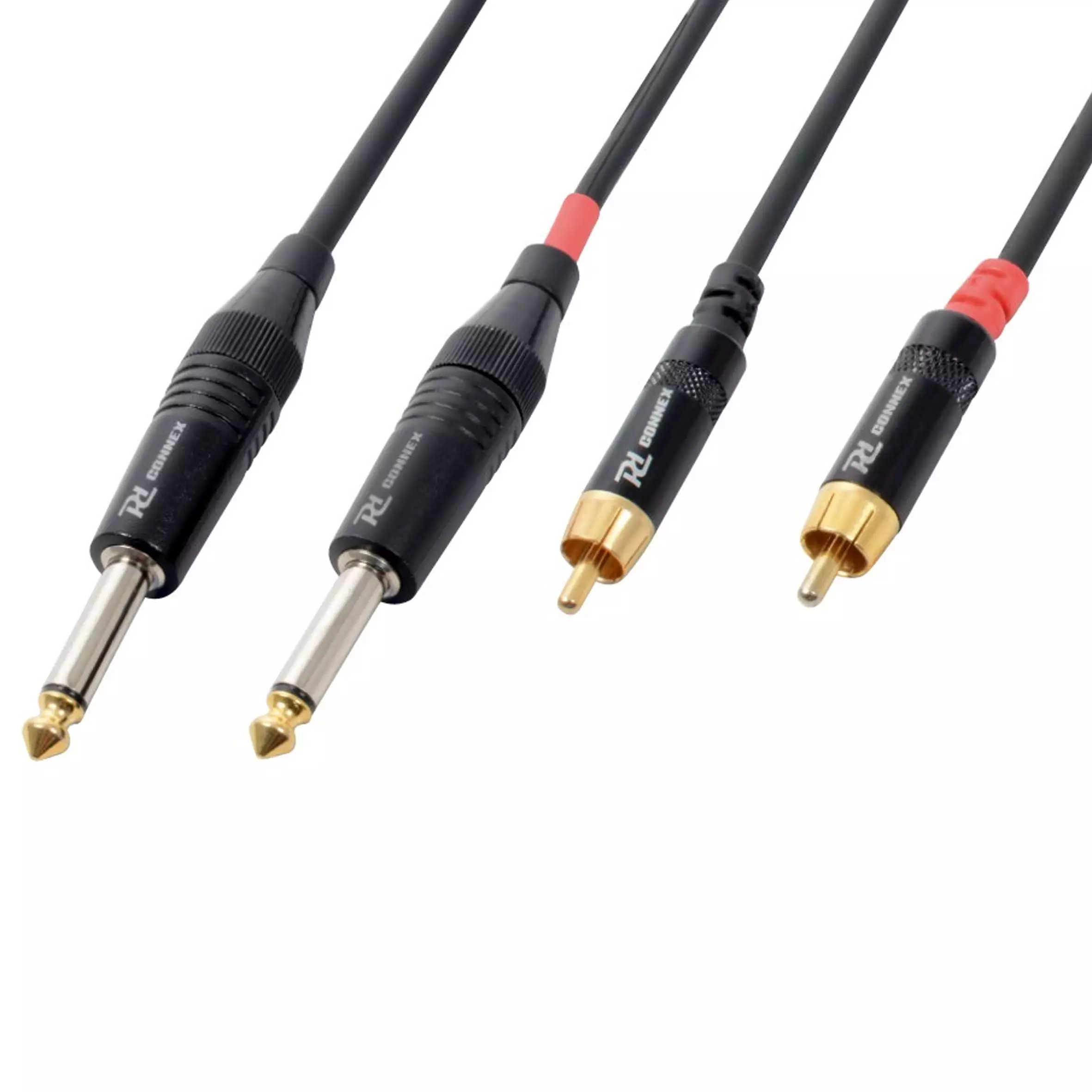 PDC CX74-1 Signal LEAD 2X 6.3MM MONO MALE 2X RCA MALE 1.5M